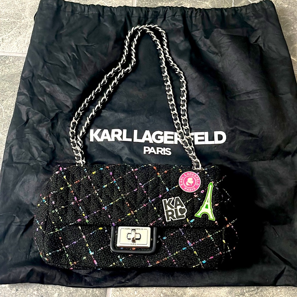 Karl Lagerfeld Rainbow Stitched Purse Gem